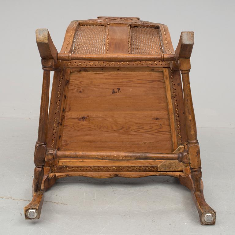KARMSTOL, senbarockstil, 1800-tal.