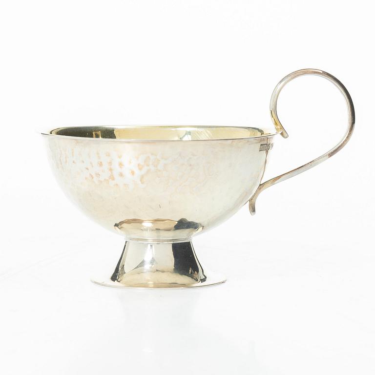 Ten silver punsch cups, Befa Guld- & Silvervarufabrik Ab, Gothenburg, Sweden, 1972-77.