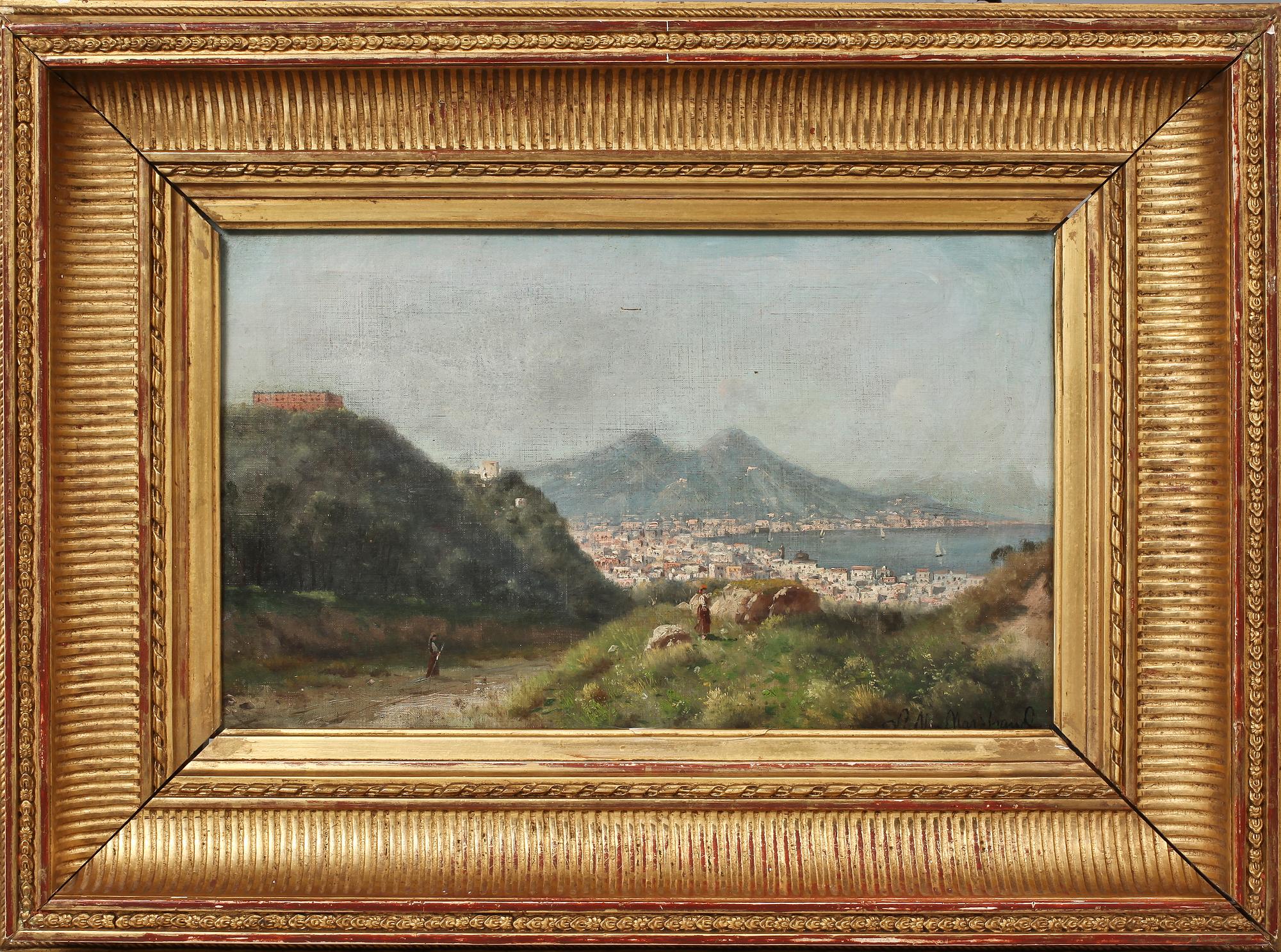 OKÄND KONSTNÄR, olja på duk, sign RN Marstrand.