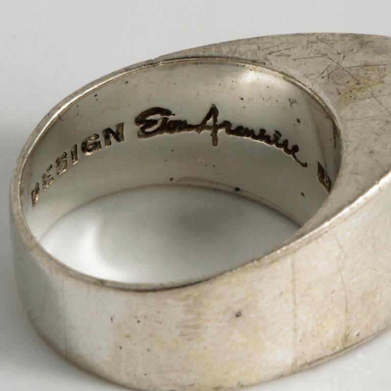 ELON ARENHILL, a ring and a pair of earrings made in Malmö 1967.