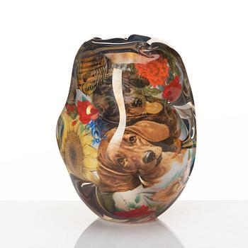 Per B. Sundberg, a glass vase, Orrefors, Sweden, 1999.