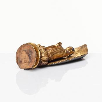 A miniature lacquer Buddha, Tibet/Nepal.