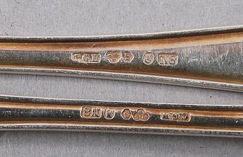 KAFFE- OCH TESKEDAR, 31 st, silver, 1930-40-tal.