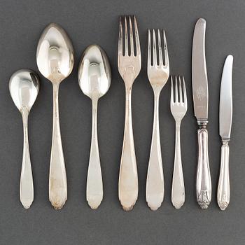 BESTICK, 77 delar, silver, "Vasa", GAB, Stockholm 1930-tal.