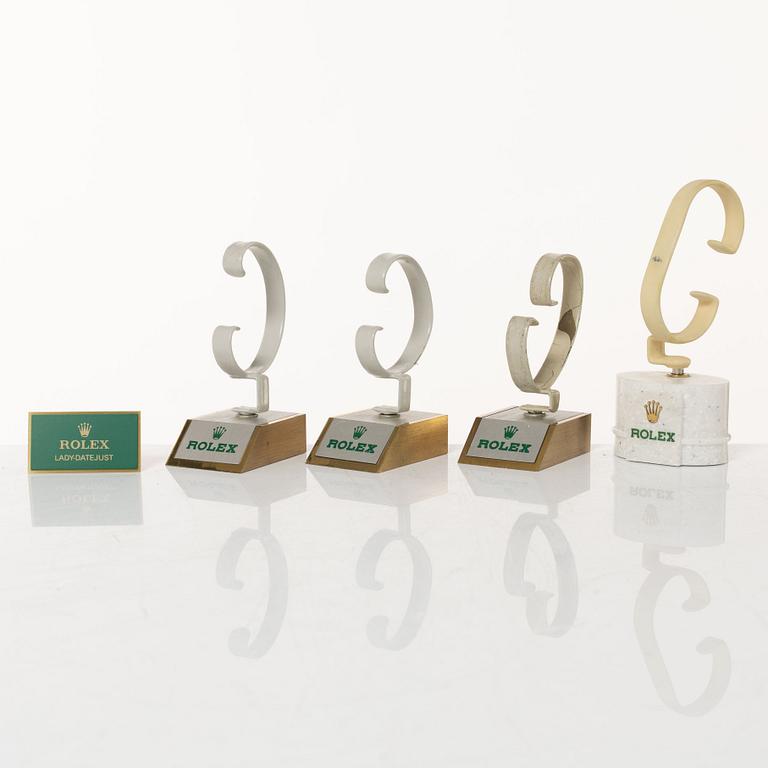 Watch stands, 4 pcs, Rolex.