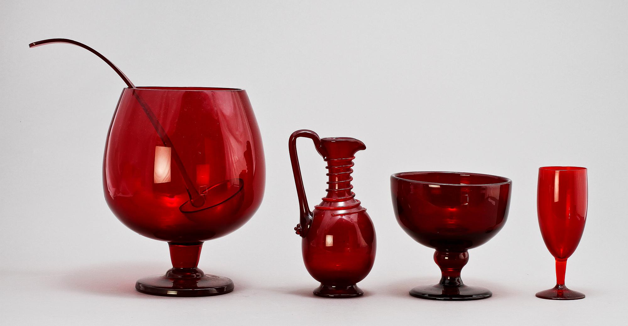 GLASSERVIS, 33 delar, Monica Bratt, Reijmyre, 1900-talets mitt.
