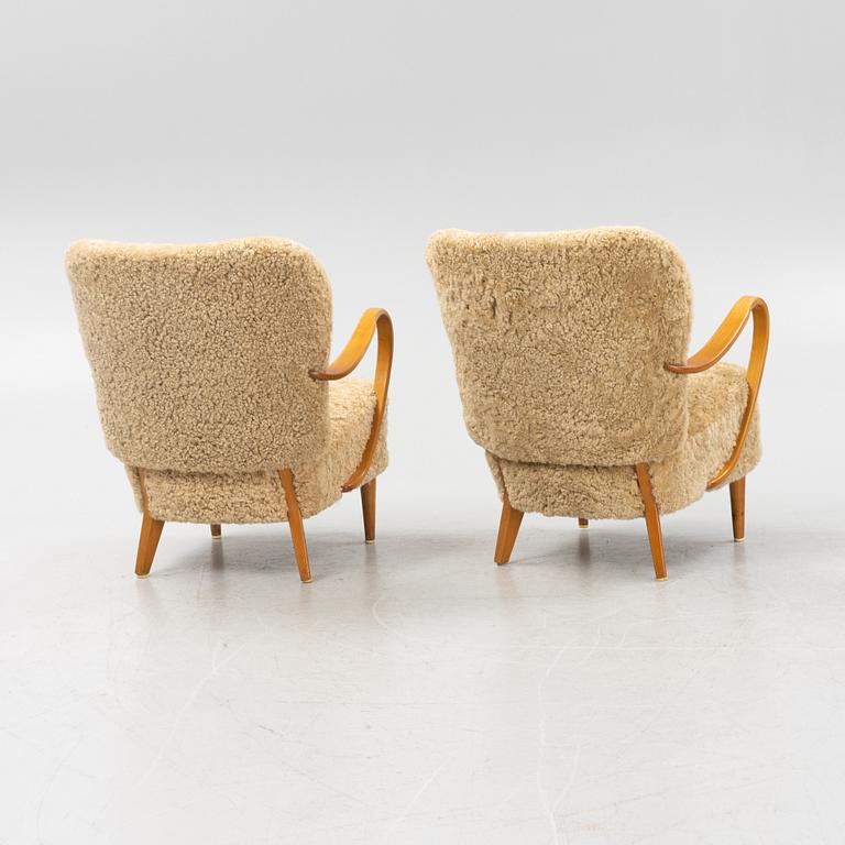 Fåtöljer, ett par, Swedish Modern, 1940-tal.