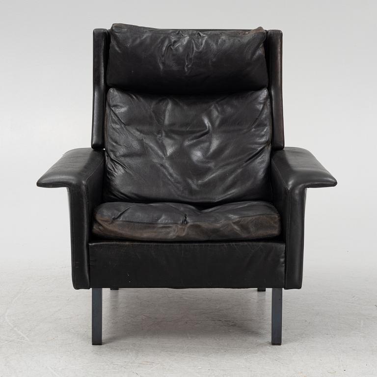 Arne Vodder, a leather armchair, Frits Hanzen, Denmark, 1966.