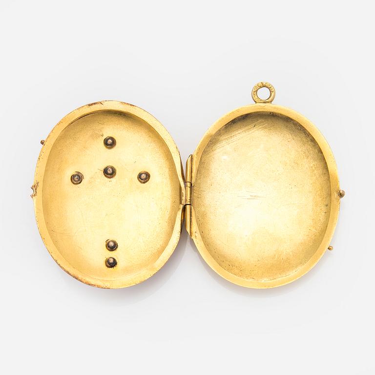 Medallion, 14K (56) gold, Russia.