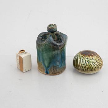 Bengt Berglund, a set of 10 sculptural stoneware items, Gustavsberg Studio.