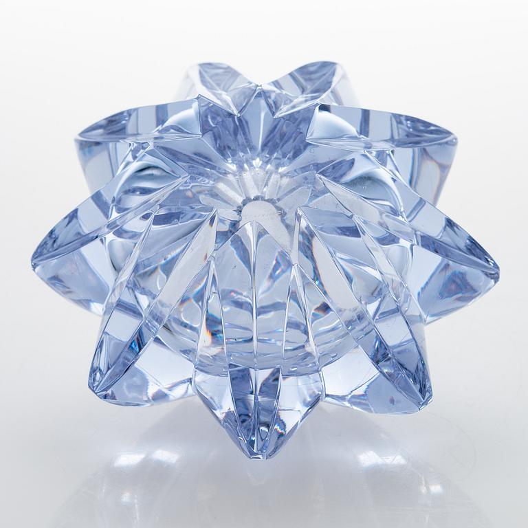 A TÄHTI (Star) GLASS VASE, signed Aimo Okkolin Riihimäen Lasi Oy.