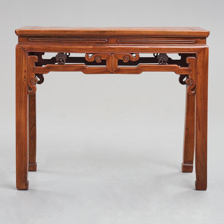 A hardwood altartable, Qing dynasty (1664-1912).