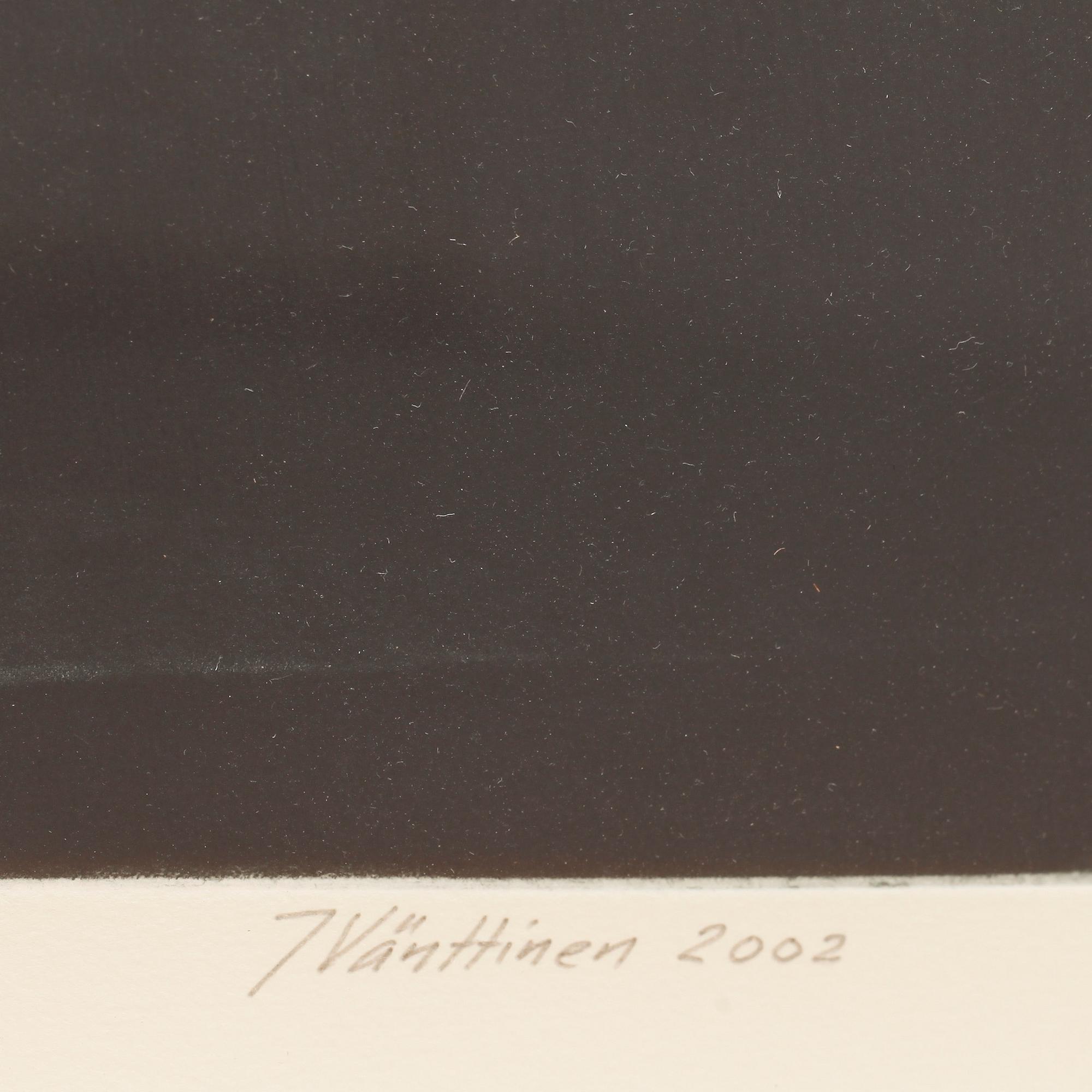 JUKKA VÄNTTINEN, mezzotint, sign o dat 2002, numr 9/100.