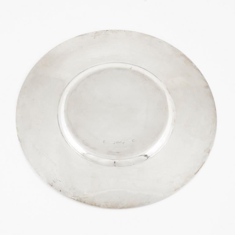 A Borgila sterling silver plate.