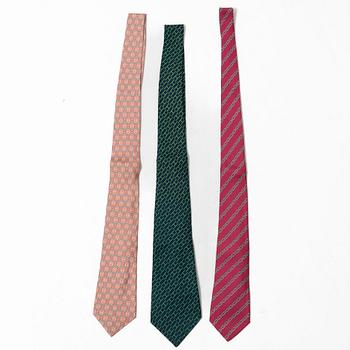 Hermès, slipsar, 3 st.