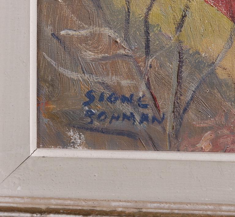 BOHMAN, SIGNE. Olja på duk. Sign.