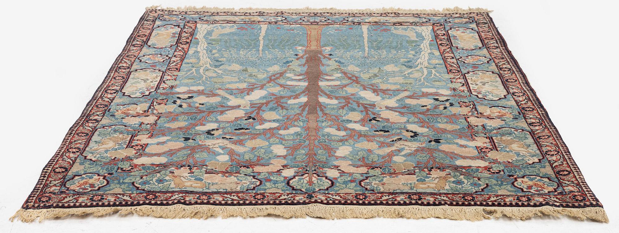 An antique Kashan 'Mohtasham' rug, Central Persia (Iran), c. 183 x 139 cm.