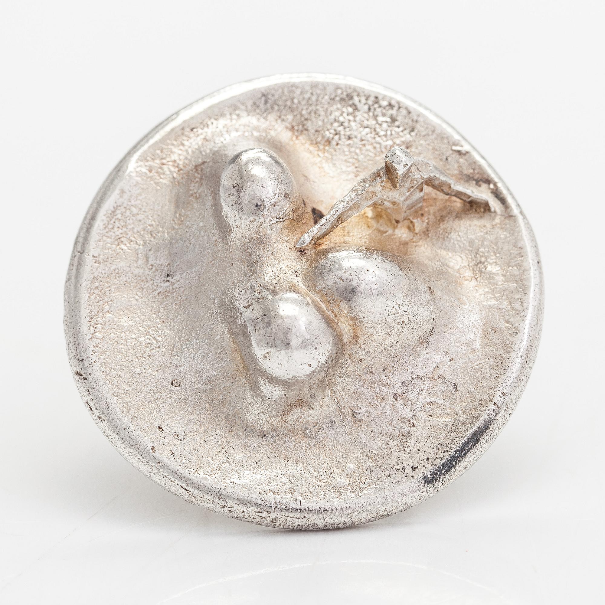 Björn Weckström, ring "Nära utbrottet", sterlingsilver, Lapponia 1971.