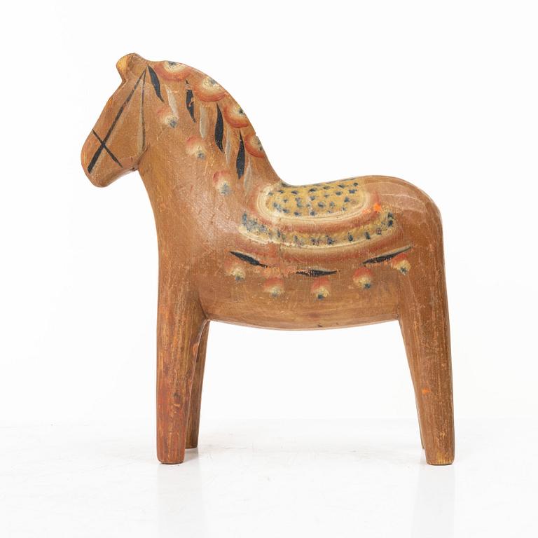 Dala horse, folk art, attributed to Erik Svensk, Bergkarlås, circa 1910-15.