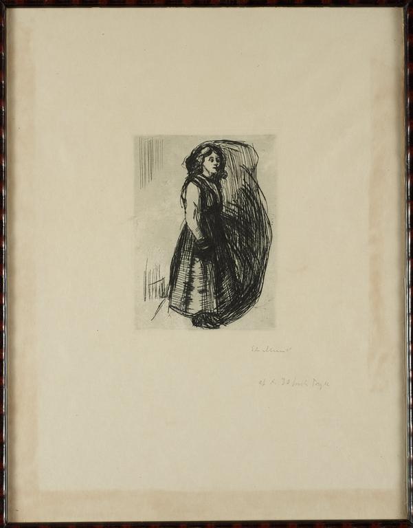 Edvard Munch, "Young woman standing" (Stående ung kvinne/Stehende junge Frau).