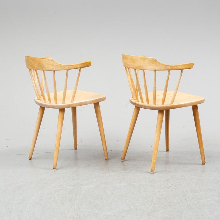 YNGVE EKSTRÖM, six 'Smålan' birch chairs.