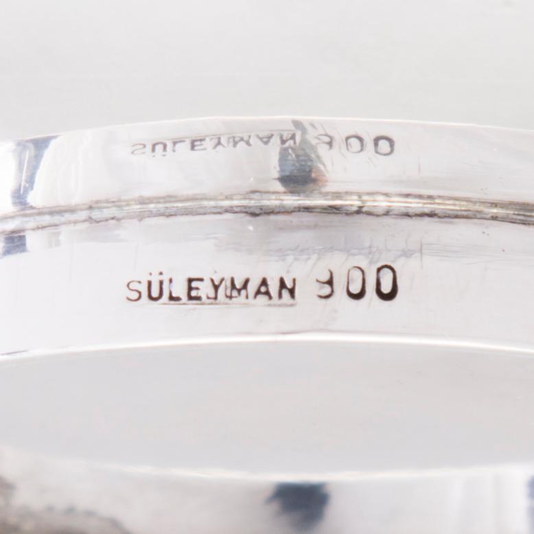 A parcel-gilt silver bowl, mark of Süleyman, 20th Century.