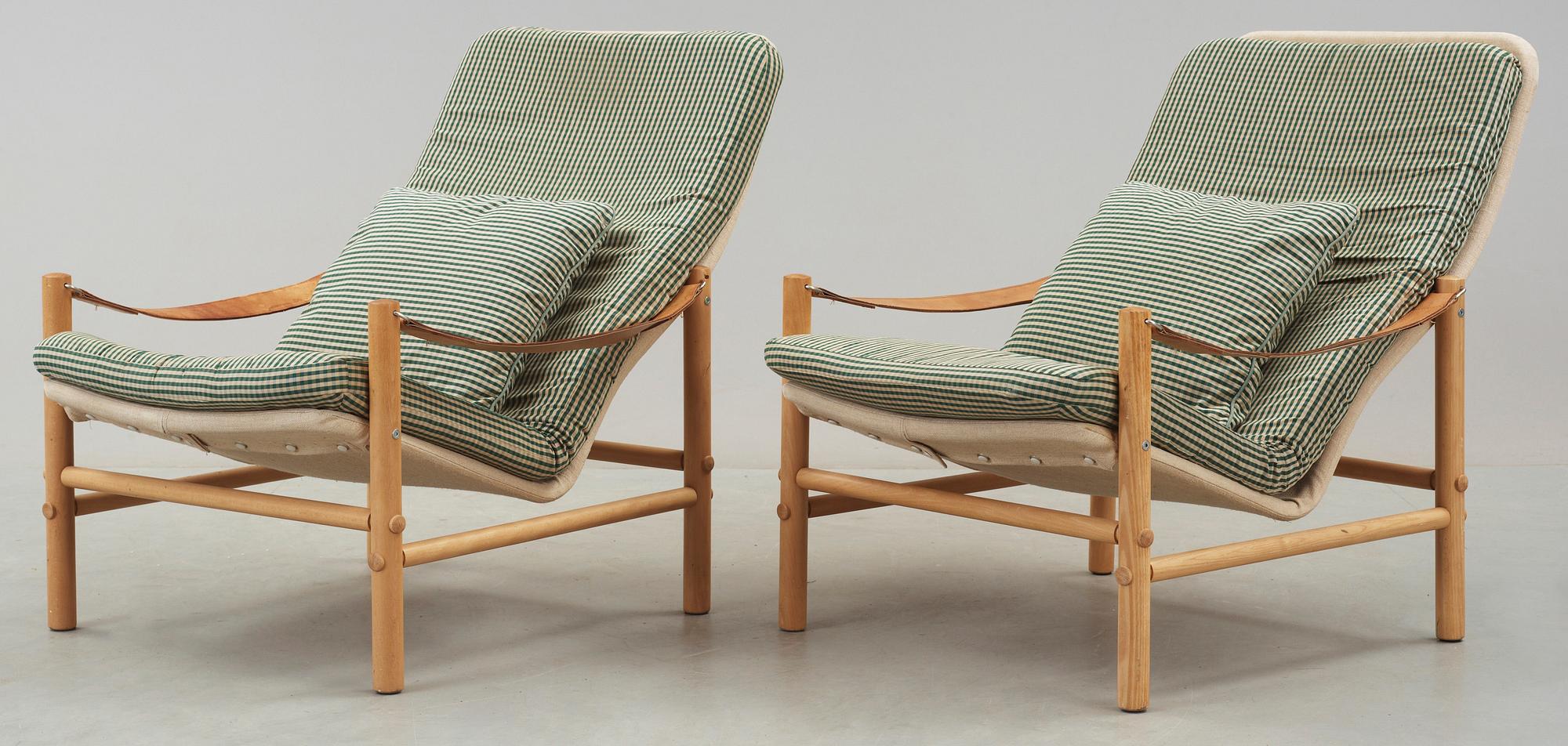 FÅTÖLJER, ett par, "Junker", design Bror Boije, Dux.