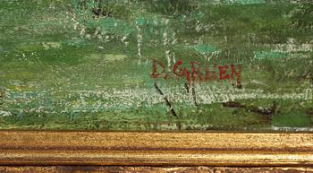 OKÄND KONSTNÄR, olja på duk, signerad D Green, omkring sekelskiftet 1800/1900.