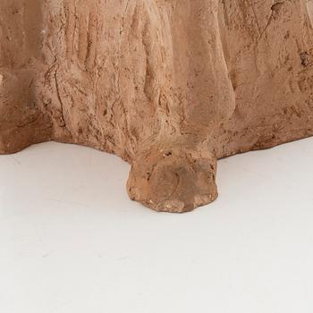 Åke Holm, sculpture, "Lady Godiva", signed terracotta.