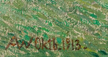 AGNES WIESLANDER, olja på duk, signerad.