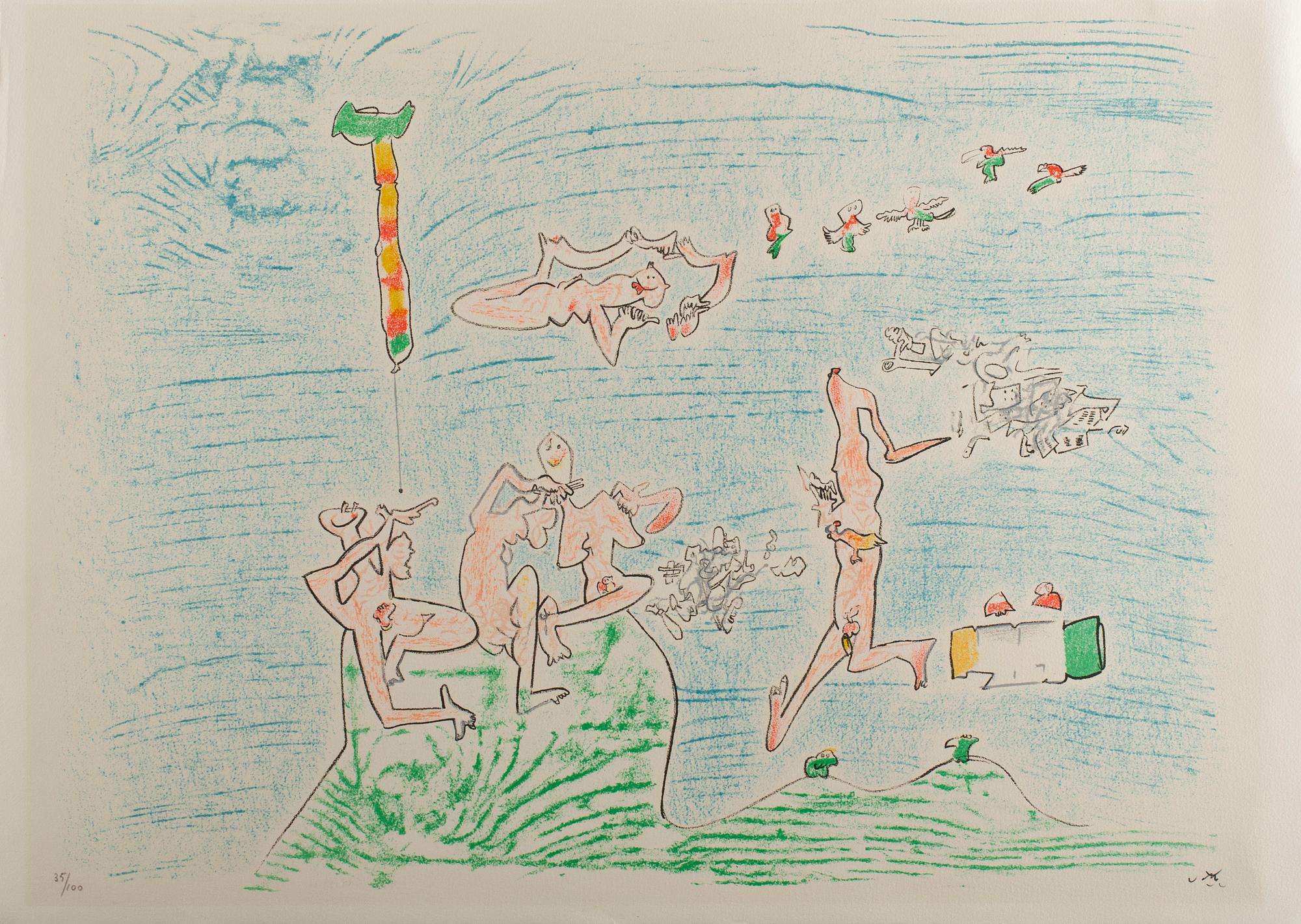 ROBERTO MATTA, färglitografi, signerad och numrerad 35/100.