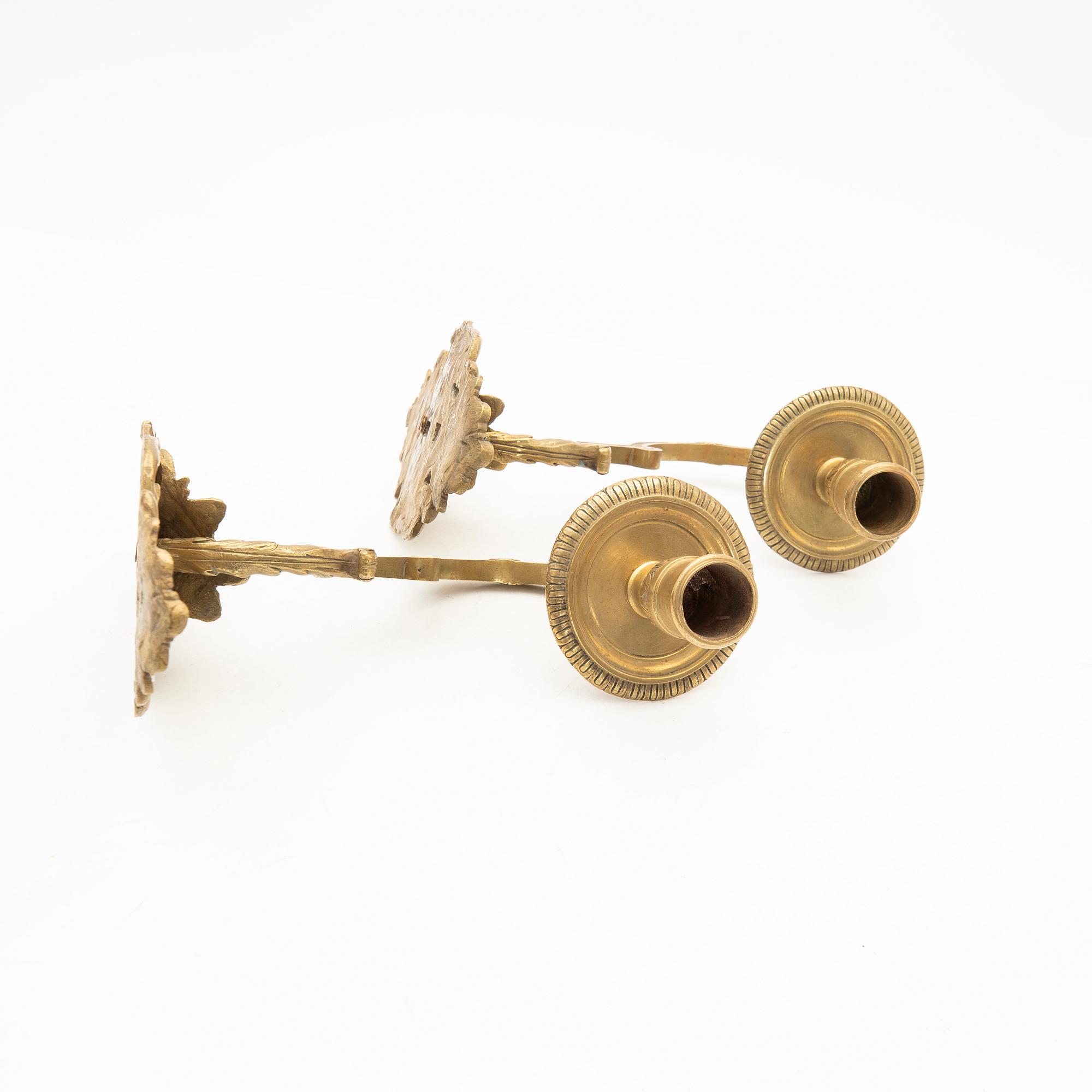 Wall sconces, a pair, bronze, Louis XV.