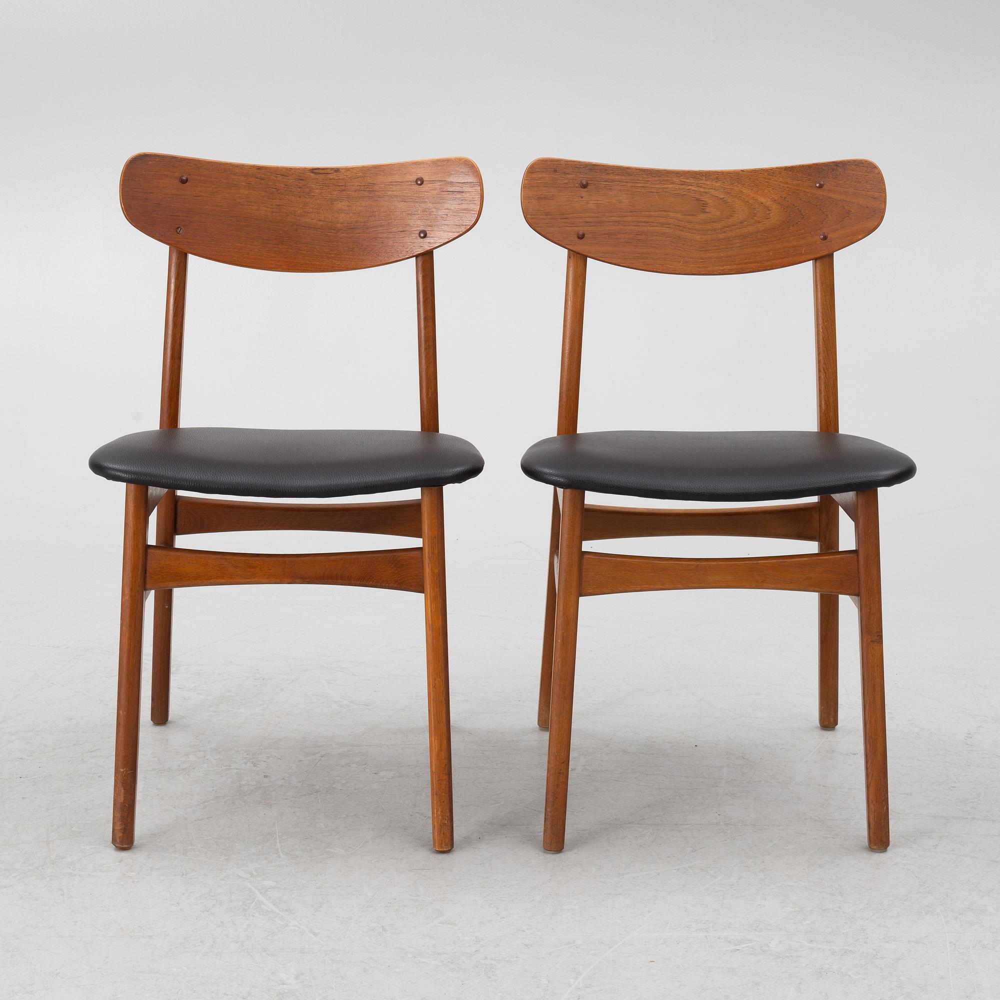 Chairs, 8 pcs, Denmark, 1950s/60s.