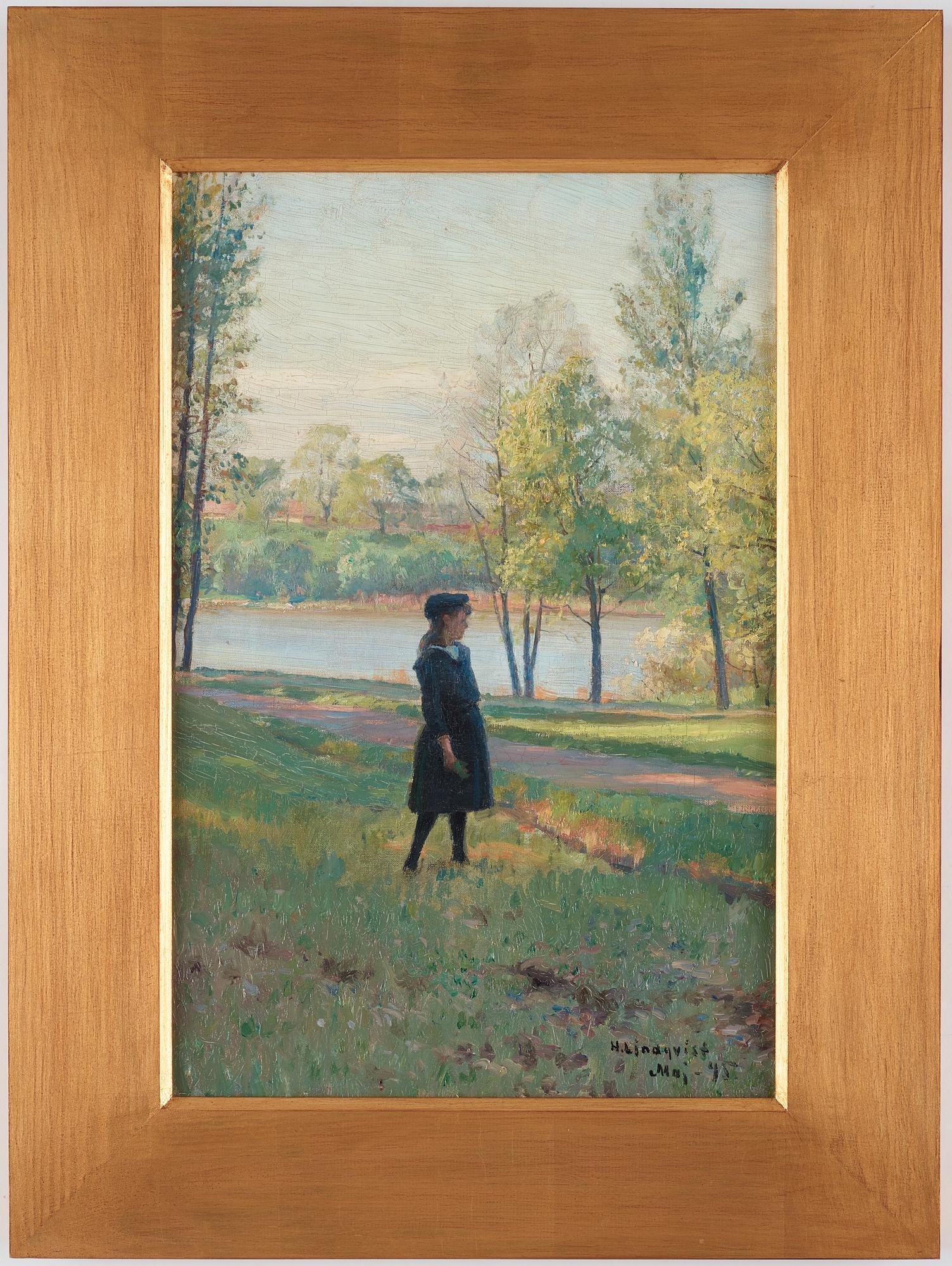 Herman Lindqvist, "Motiv från Djurgården" (Scene from Djurgården in Stockholm).