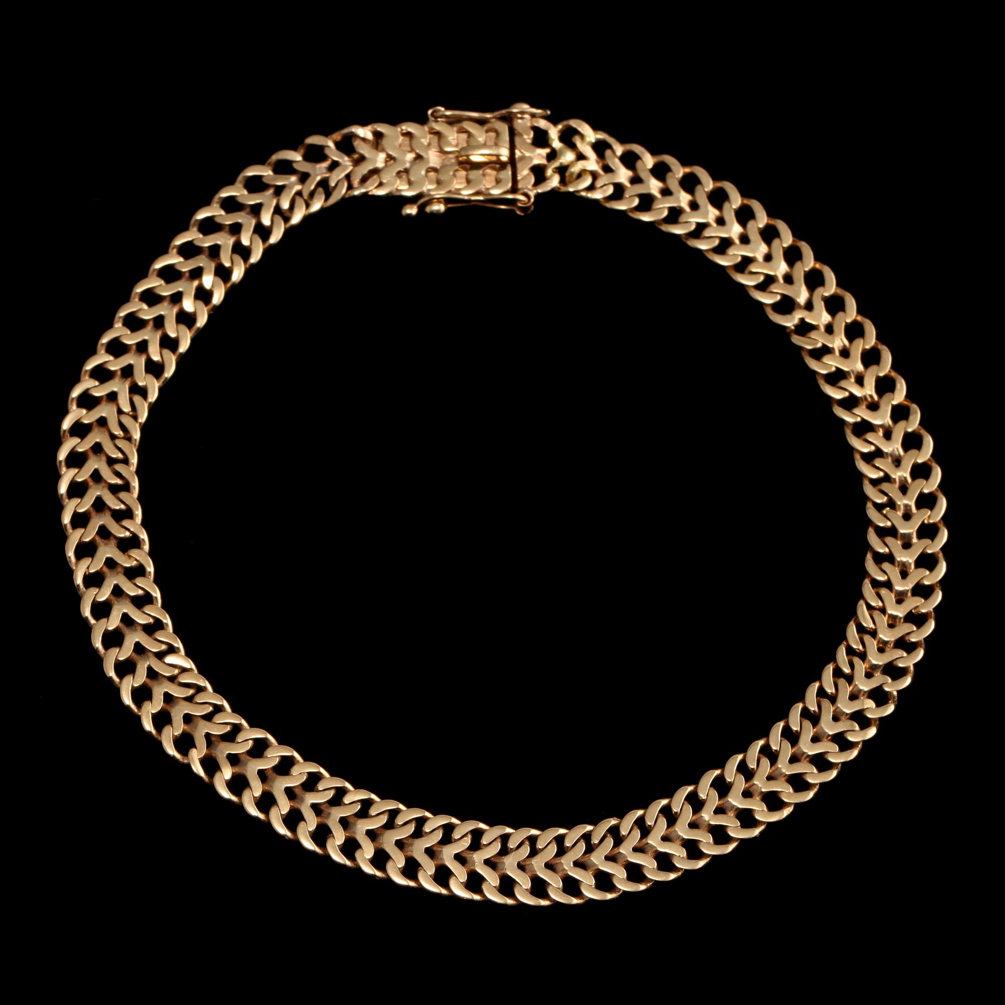 ARMLÄNK, 18k guld, Trygve Berghman, Stockholm, 1954. Vikt 8 g.