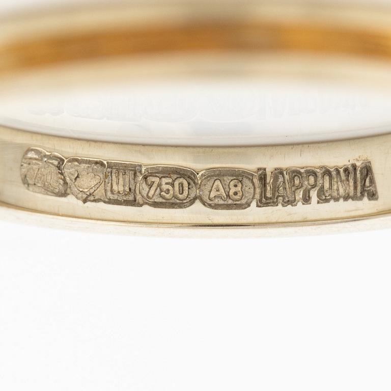 Lapponia, ring 18K gold and white gold, Finland 1978.
