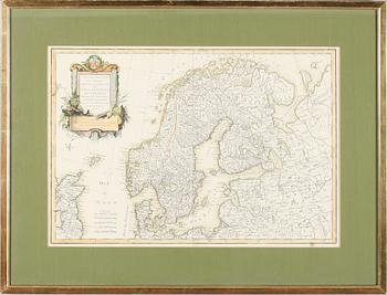 KOPPARSTICK, karta, kolorerad, S Janvier 1762.