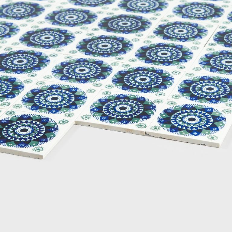 Hilkka-Liisa Ahola, 95 ceramic tiles for Arabia 1960s.