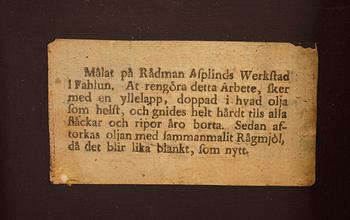 FÄLLBORD, av Johan Nils Asplind, verksam i Falun 1783-1820.