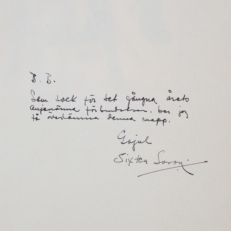 Sixten Sason, watercolours, 9, signed and dated -51.