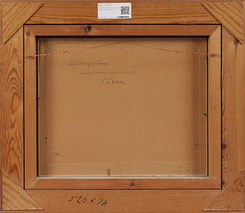 GUSTAF ADOLF FAHLE, olja på pannå, signerad.