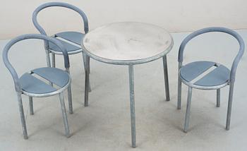 TRÄDGÅRDSMÖBEL, 4 delar, "Pelikan" för Fritz Hansen, 1991.