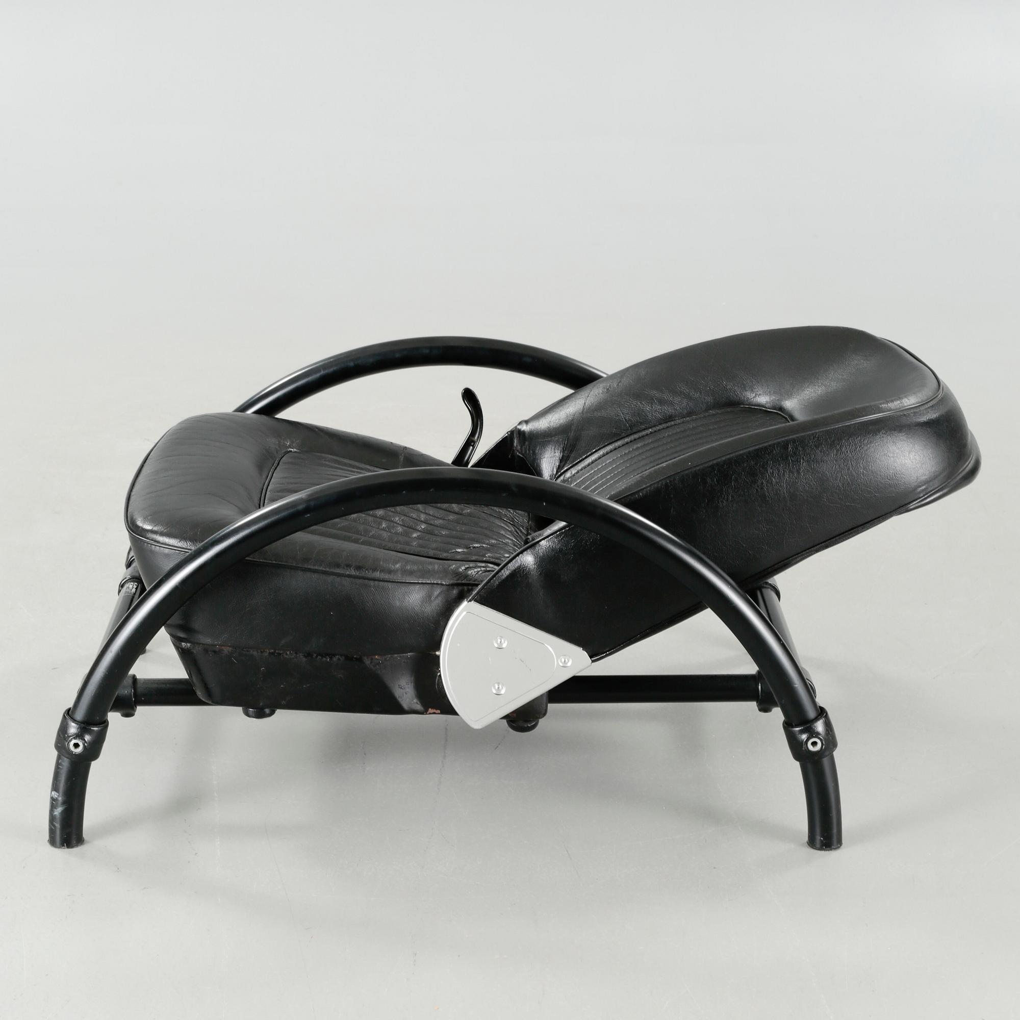 "Rover chair" by Ron Arad, One Off Ltd, London, 1980s.