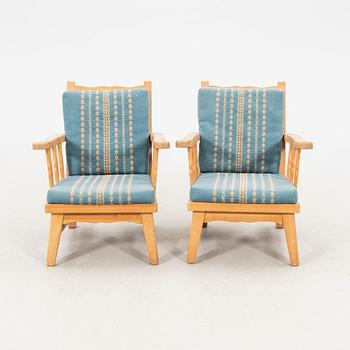 Fåtöljer 1 par, furu, Krogenes Möbler, Norge, 1900-talets mitt.
