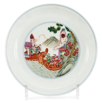858. A famille rose dish, 20th Century.