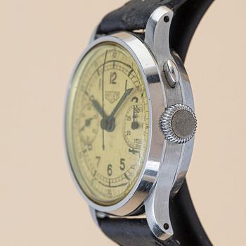 Heuer, "Monopusher", "Sector dial", ca 1935.