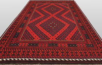 A Afghan kelim carpet, 361 x 241 cm.
