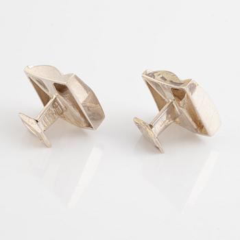 Björn Weckström, cuff links, sterling silver. Lapponia 1970-71.