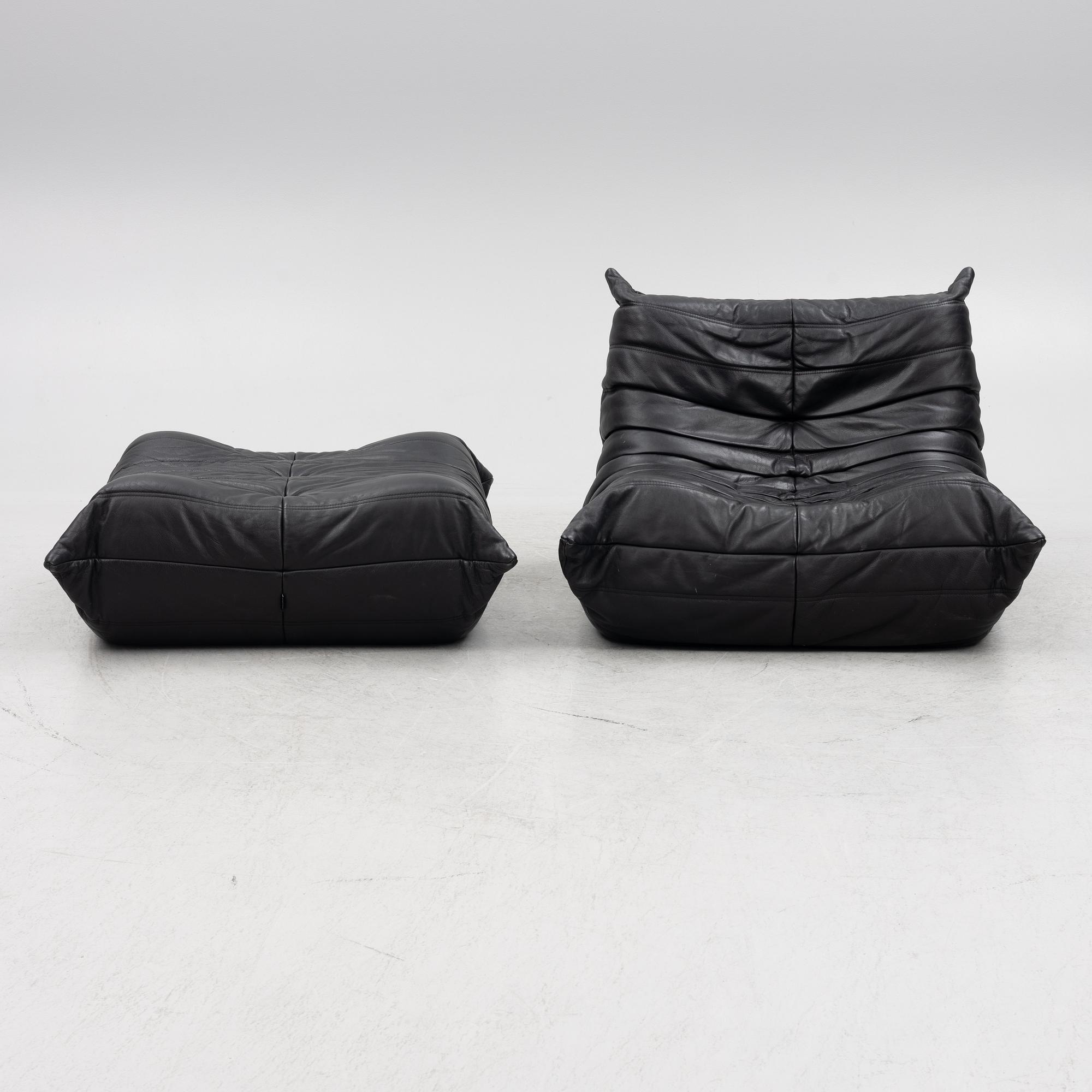 Michel Ducaroy, a 'Togo' armchair with ottoman, Ligne Roset, France, 21st Century.