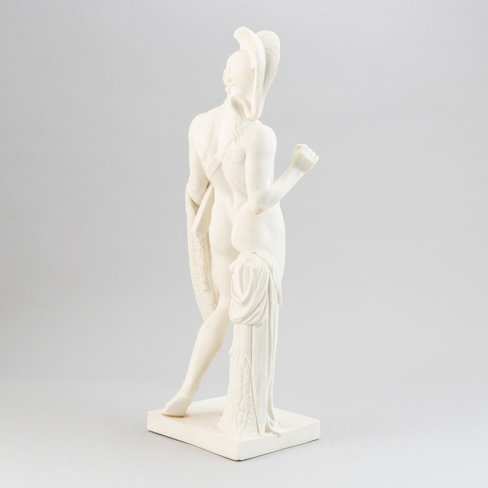 A parian sculptur depicting Jason and the golden fleece, Gustavsberg, 1901.